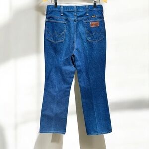 🌻WRANGLER Western Blue Jeans Tagged 34x31 MADE IN THE USA